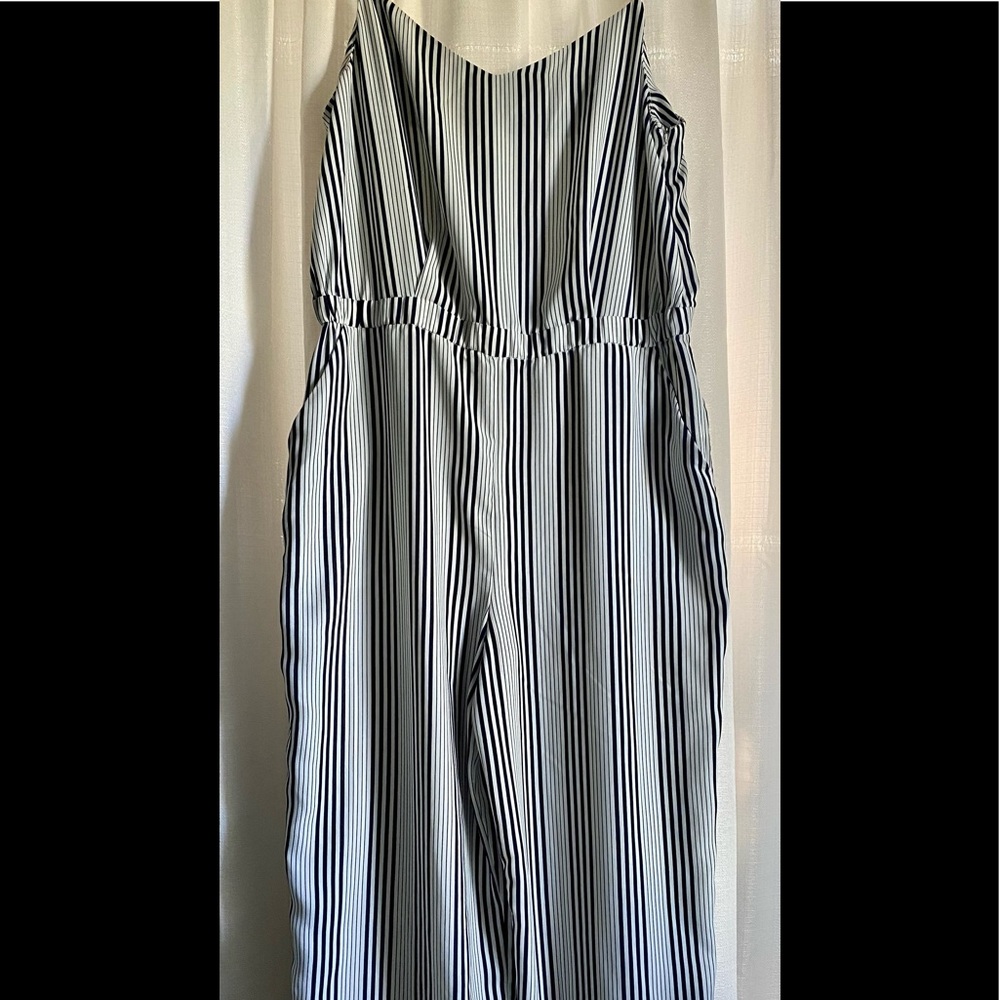 Dex stripped jump suit/weekend price slash/